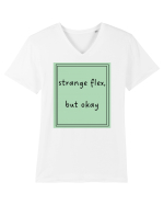 strange flex but okay5 Tricou mânecă scurtă guler V Bărbat Presenter