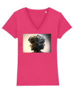 WAR transition Tricou mânecă scurtă guler V Damă Evoker
