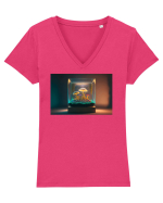 Mushroom tank Tricou mânecă scurtă guler V Damă Evoker