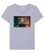 Mushroom tank Tricou mânecă scurtă guler larg fitted Damă Expresser