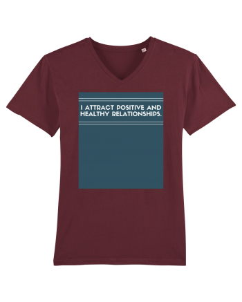 i attract positive and healthy relationships Burgundy