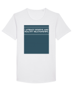 i attract positive and healthy relationships Tricou mânecă scurtă guler larg Bărbat Skater