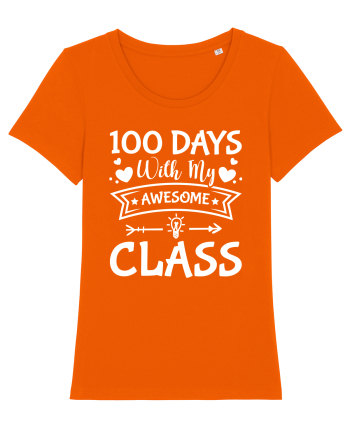 100 Days With My Awesome Class Bright Orange