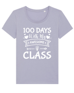 100 Days With My Awesome Class Tricou mânecă scurtă guler larg fitted Damă Expresser