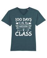 100 Days With My Awesome Class Tricou mânecă scurtă guler V Bărbat Presenter
