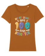 My students are 100 days brighter Tricou mânecă scurtă guler larg fitted Damă Expresser