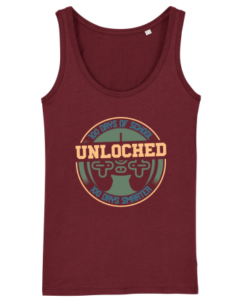 100 Days Of School Unlocked 100 Days Smarter Burgundy