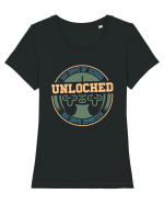 100 Days Of School Unlocked 100 Days Smarter Tricou mânecă scurtă guler larg fitted Damă Expresser