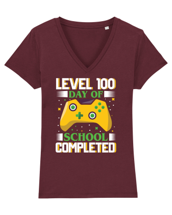 Level 100 Day Of School Completed Burgundy