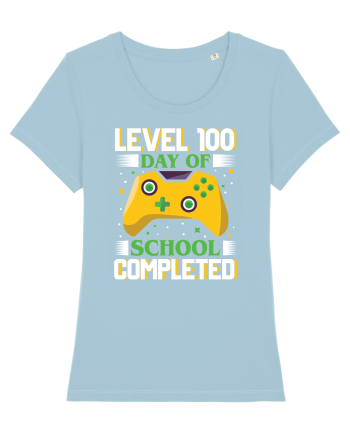 Level 100 Day Of School Completed Sky Blue