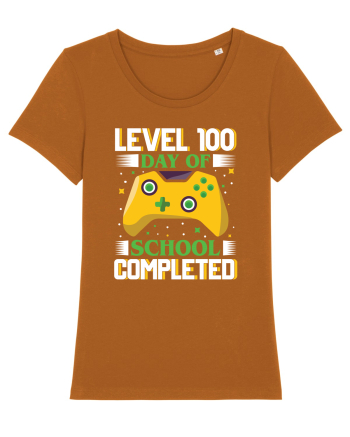 Level 100 Day Of School Completed Roasted Orange