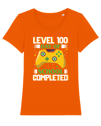 Level 100 Day Of School Completed Bright Orange