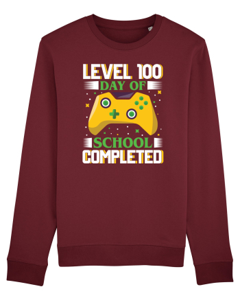 Level 100 Day Of School Completed Burgundy