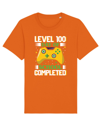 Level 100 Day Of School Completed Bright Orange