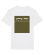 for making it this far i m proud of myself Tricou mânecă scurtă Unisex Rocker