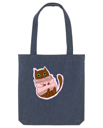 Cat in a sweater Midnight Blue