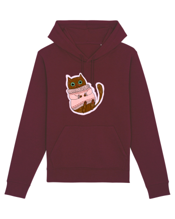Cat in a sweater Burgundy