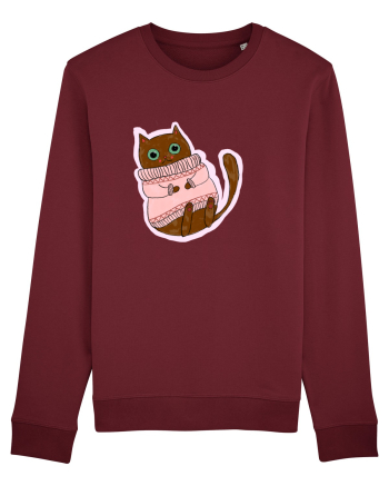 Cat in a sweater Burgundy