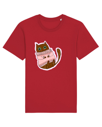 Cat in a sweater Red