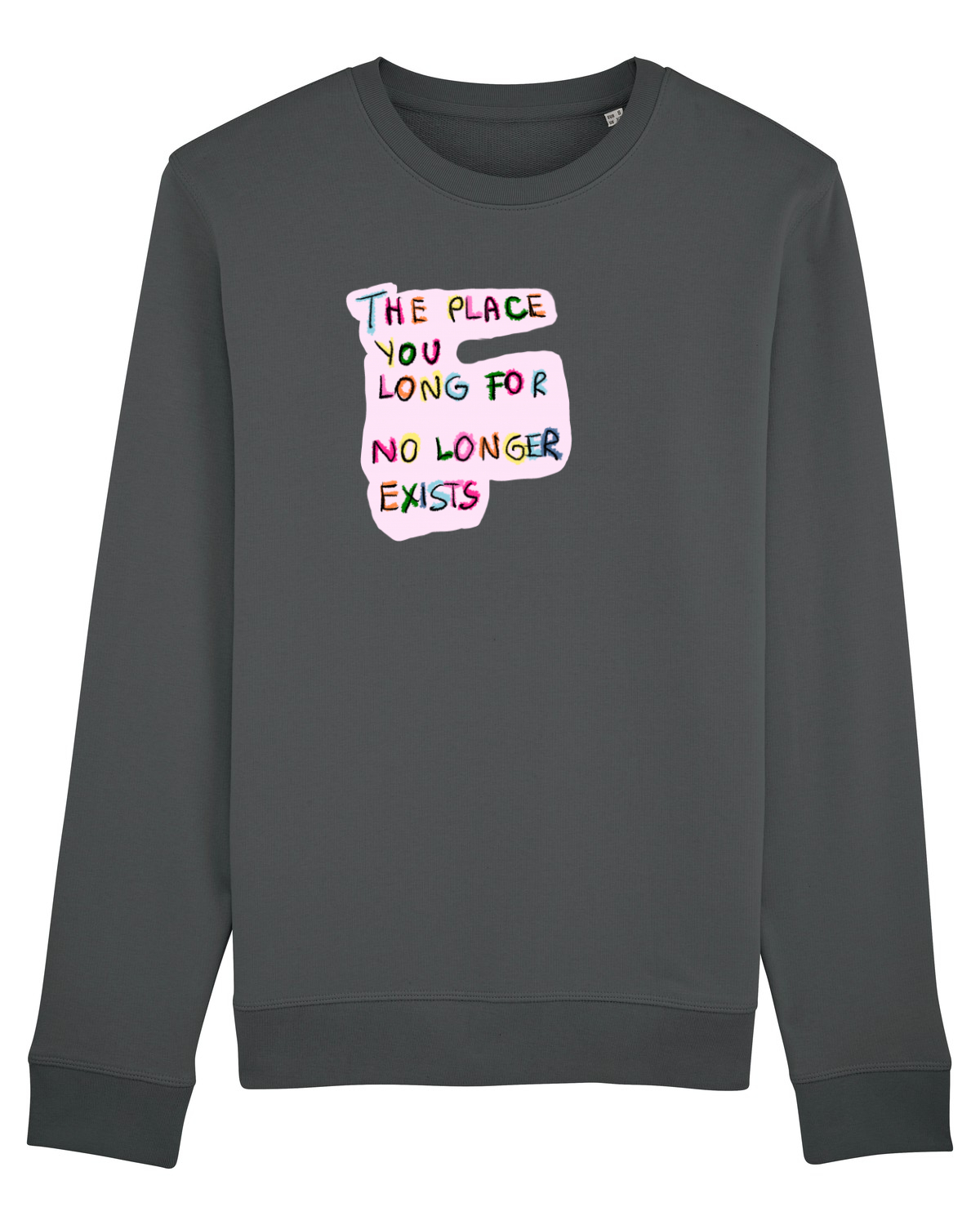 Bluză mânecă lungă Unisex Rise Anthracite