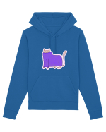 pisica in pulover violet pufos Hanorac Unisex Drummer