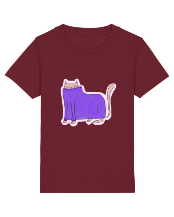 pisica in pulover violet pufos Burgundy