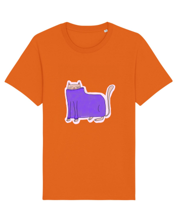 pisica in pulover violet pufos Bright Orange