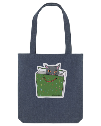 cat in a bag Midnight Blue