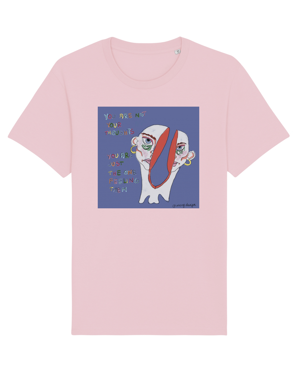 Tricou mânecă scurtă Unisex Rocker Cotton Pink
