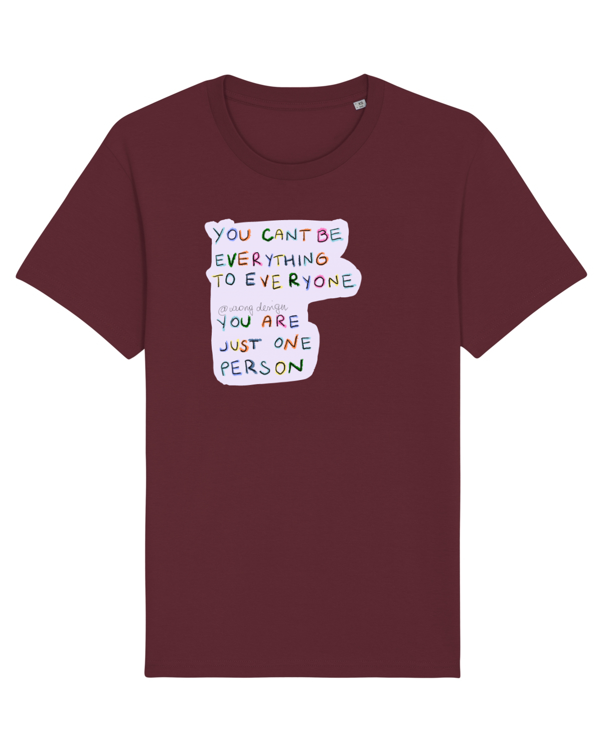 Tricou mânecă scurtă Unisex Rocker Burgundy