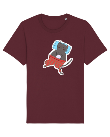 pisica in pijamale Burgundy