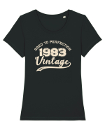 Vintage 1983 BC Aged to perfection Tricou mânecă scurtă guler larg fitted Damă Expresser