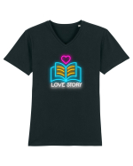 Poveste de dragoste Tricou mânecă scurtă guler V Bărbat Presenter