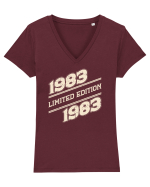 Vintage 1983 BC Limited edition Tricou mânecă scurtă guler V Damă Evoker