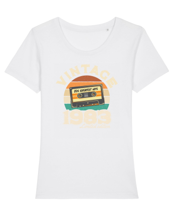 Vintage 1983 Retro sunset casette White