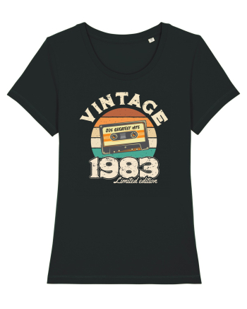 Vintage 1983 Retro sunset casette Black