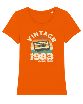 Vintage 1983 Retro sunset casette Bright Orange