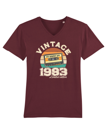 Vintage 1983 Retro sunset casette Burgundy