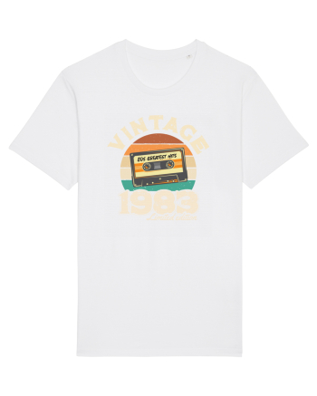 Vintage 1983 Retro sunset casette White