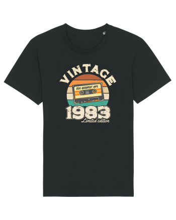 Vintage 1983 Retro sunset casette Black