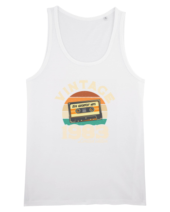 Vintage 1983 Retro sunset casette White