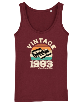 Vintage 1983 Retro sunset videotape Burgundy