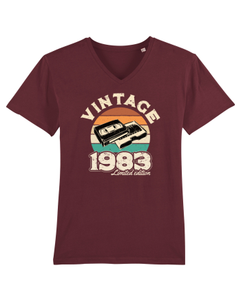 Vintage 1983 Retro sunset videotape Burgundy