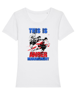 Anger Management Tricou mânecă scurtă guler larg fitted Damă Expresser