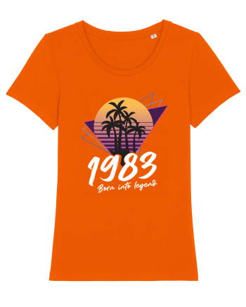 Synthwave 1983 SW born into legend Bright Orange