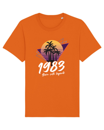 Synthwave 1983 SW born into legend Bright Orange