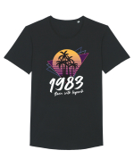 Synthwave 1983 SW born into legend Tricou mânecă scurtă guler larg Bărbat Skater