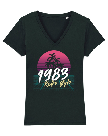 Synthwave 1983 SW retro style Black