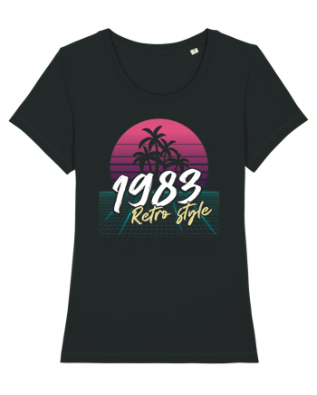 Synthwave 1983 SW retro style Black