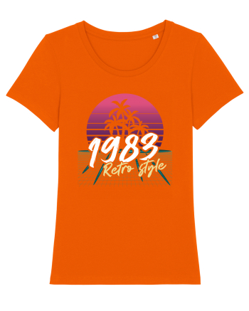 Synthwave 1983 SW retro style Bright Orange